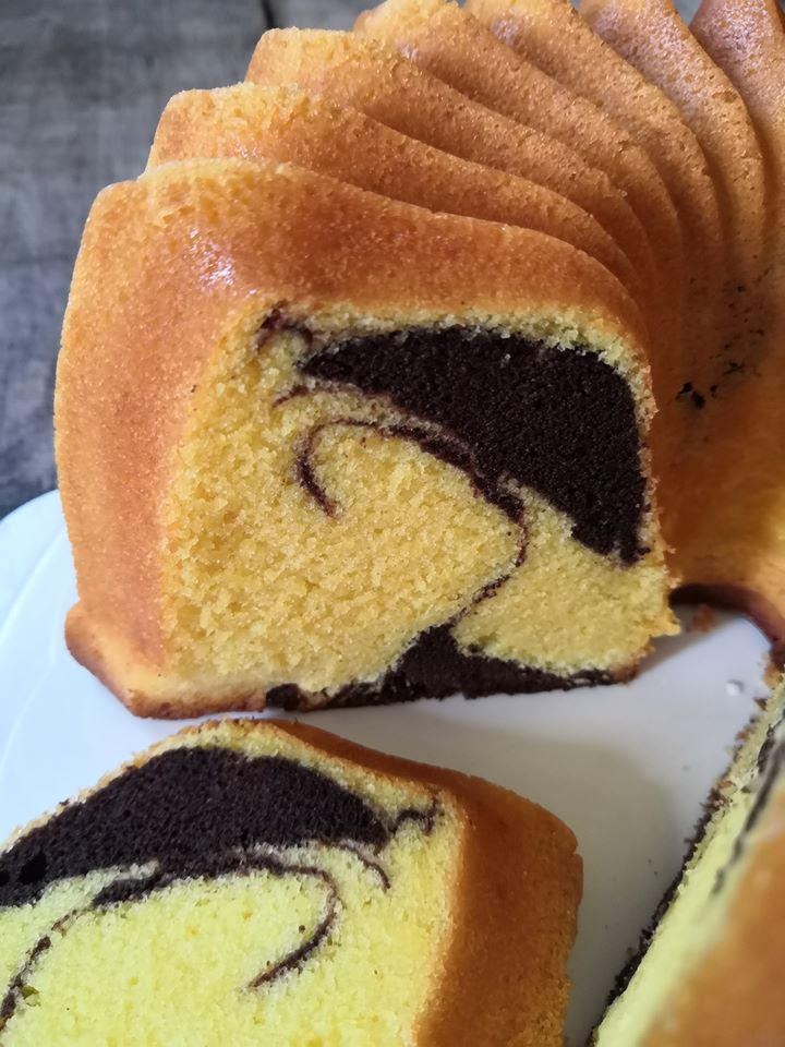 Ini Resepi Rahsia Kek Marble Bundt Yang Sedap, Gebu 