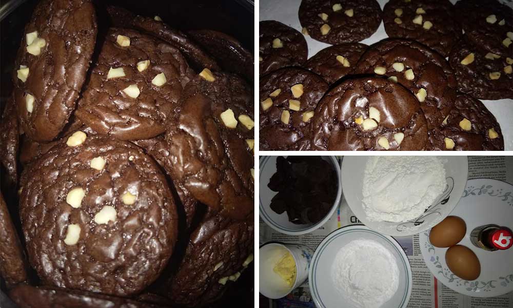 brownies cookies guna sukatan cawan