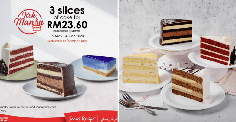 Secret Recipe Mengadakan Promosi Hebat, 3 Slice Kek Hanya 