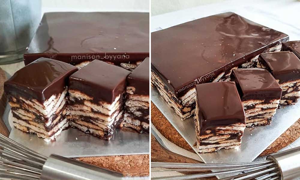 Cara Buat Kek Batik Coklat 'Melting', Biskut Lembut Macam 