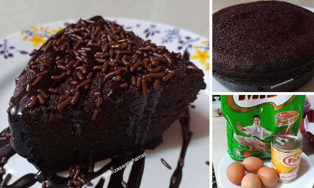 Kek Milo Guna 3 Bahan