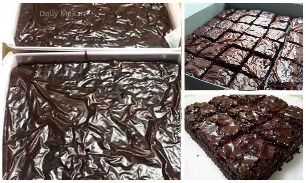 cara buat brownies berkedut