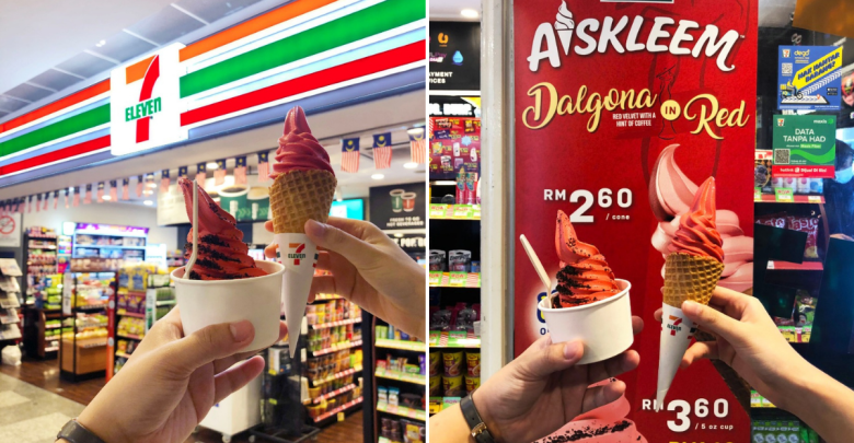 aiskrim dalgona in red 7 eleven