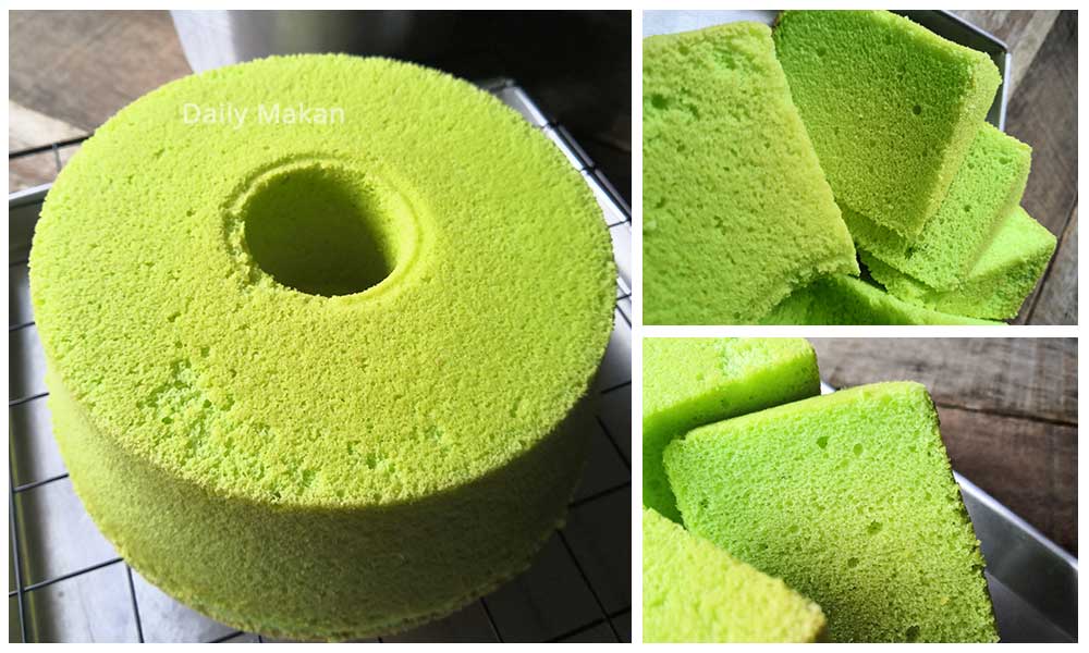 kek chiffon pandan