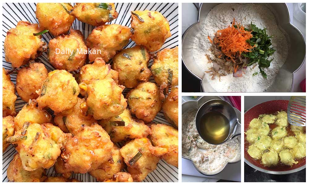 resepi mudah cucur bilis