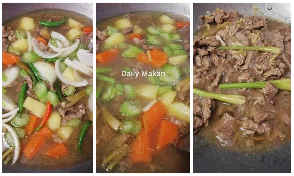 resepi sup daging ala thai