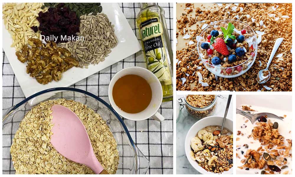 cara buat granola homemade