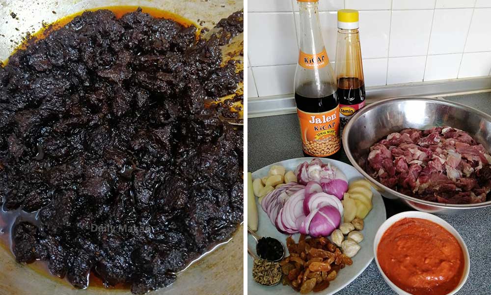 daging masak hitam ala kenduri