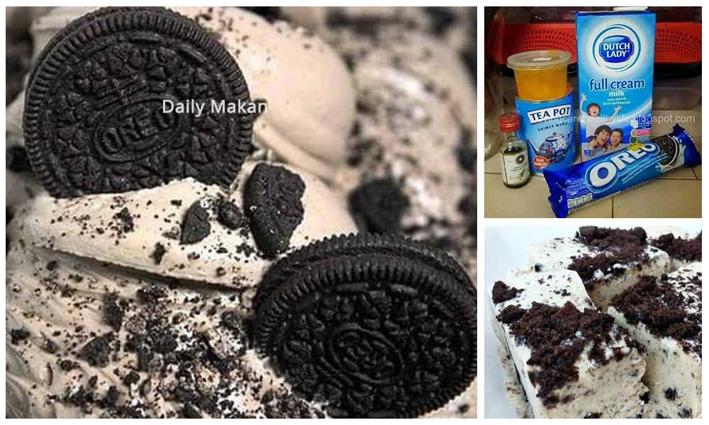 resepi aiskrim oreo