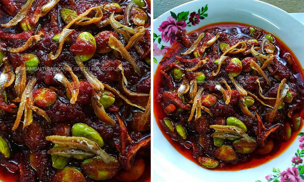 sambal tumis ikan bilis petai