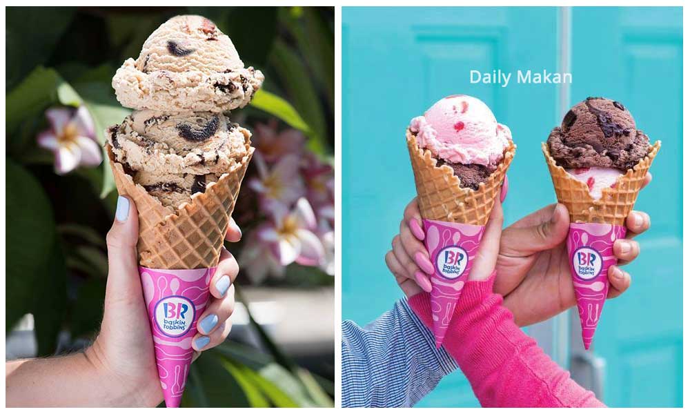 Percuma aiskrim Baskin Robbins