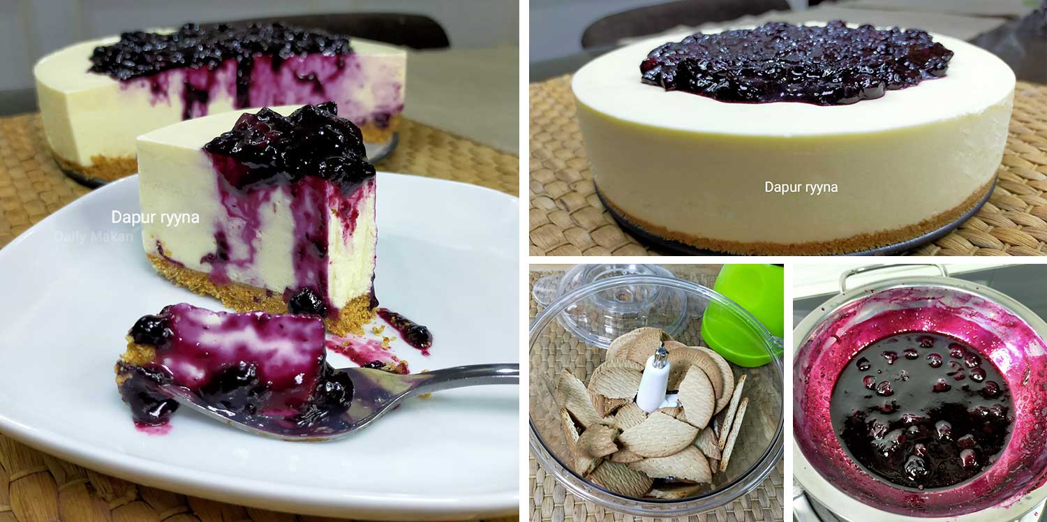 Resepi Blueberry Cheesecake