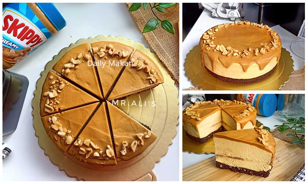 resepi peanut butter cheesecake