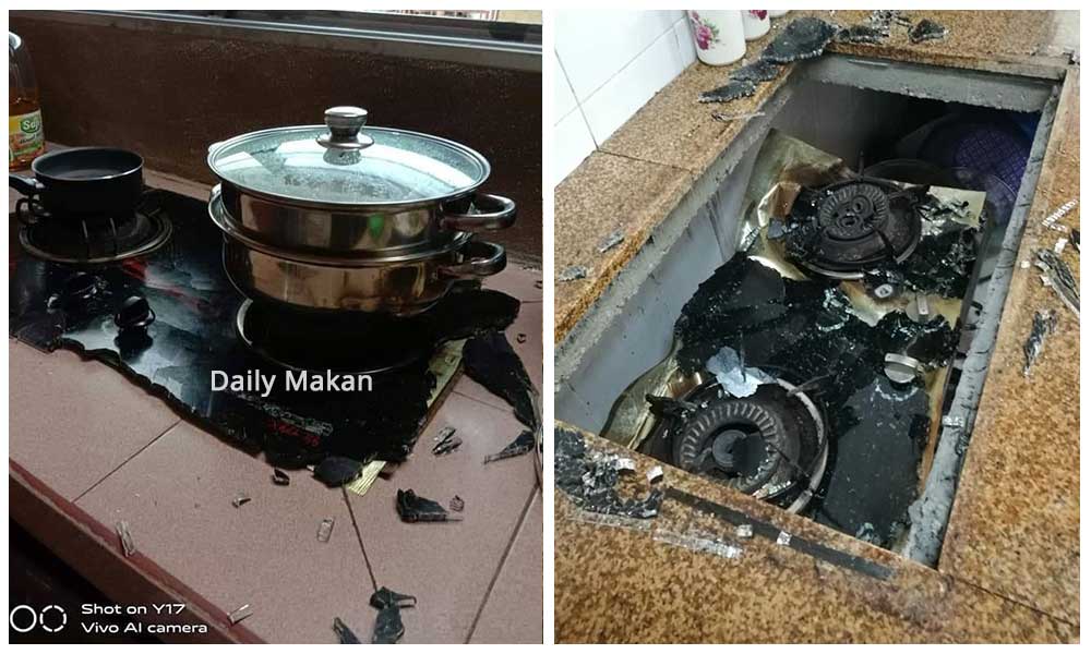 tips elak dapur kaca pecah