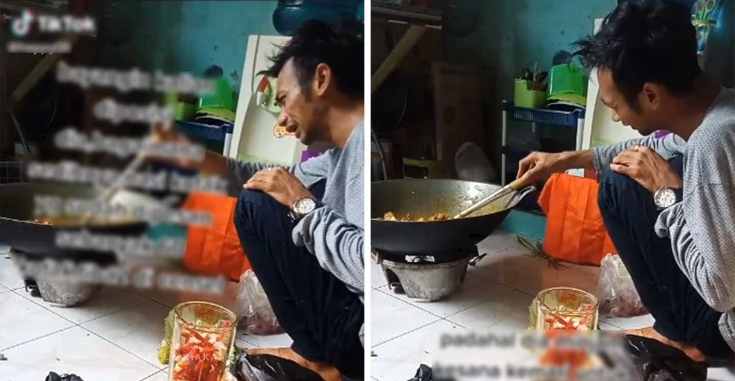 Lelaki Menangis Ketika Masak