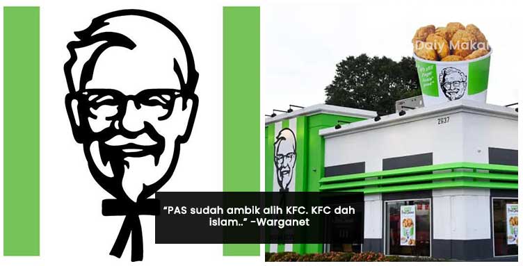 KFC tukar watna kepada warna hijau