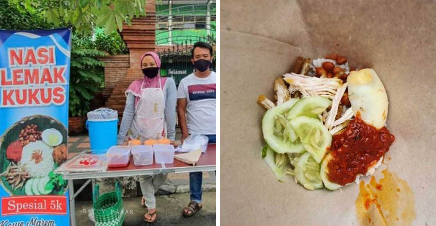 lelaki jual nasi lemak di indonesia