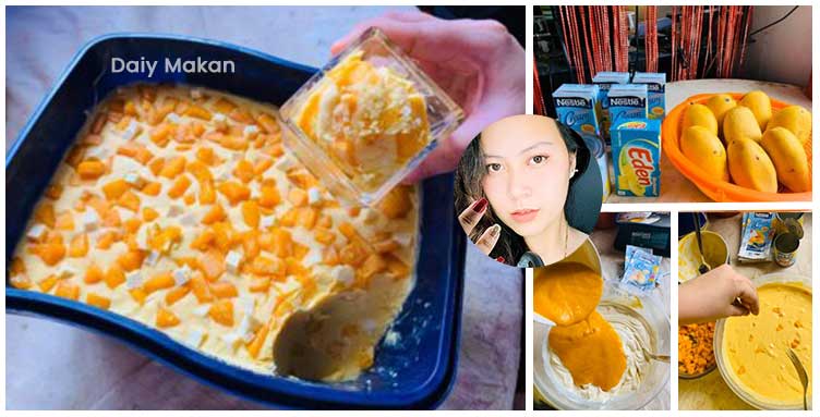 resepi aiskrim mangga cheese