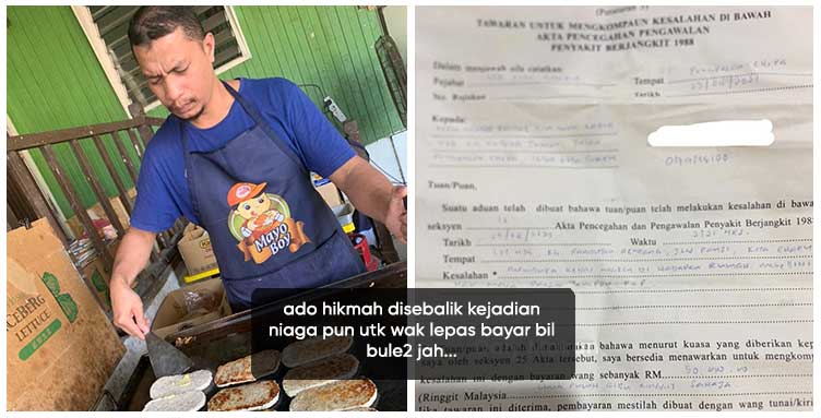 lelaki dikompaun jual burger