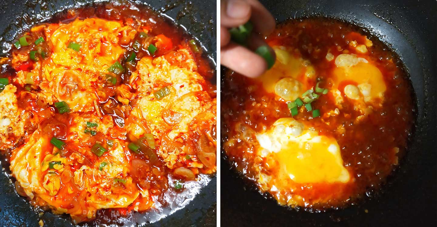 telur pecah sambal 3 rasa