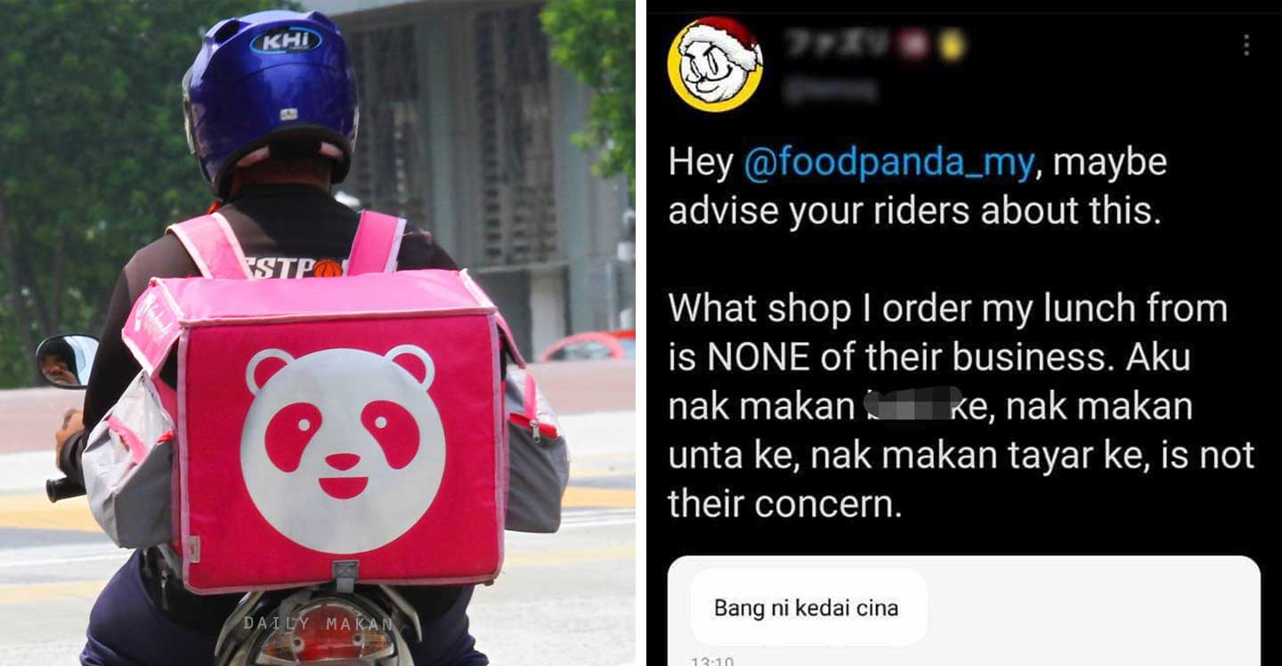 rider foodpanda mesej pelanggan