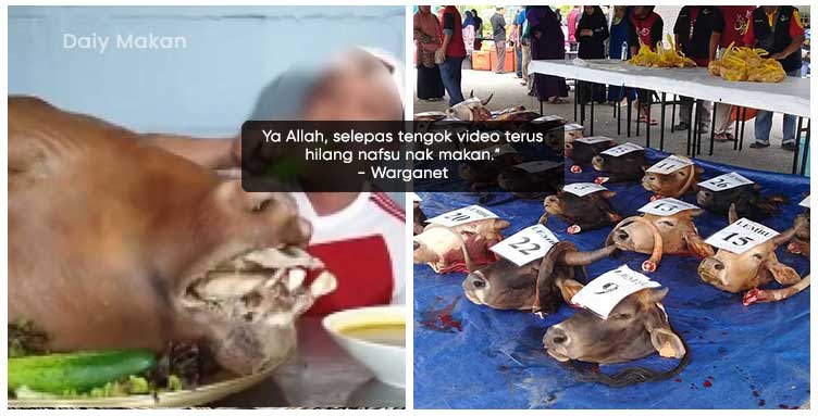 lelaki makan kepala lembu