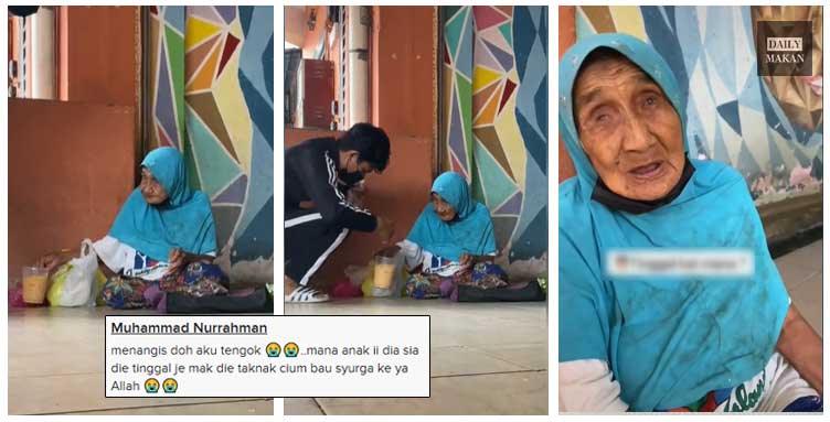 nenek tua gigih meniaga