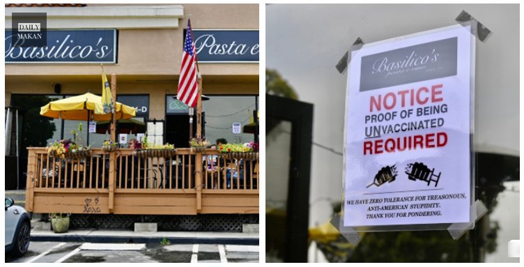 restoran tak terima vaksin