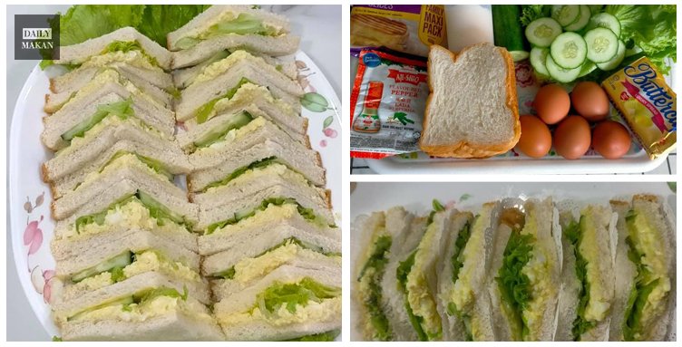 sandwich telur mudah