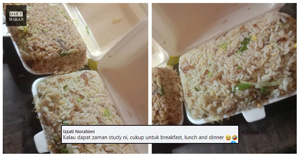 beli nasi goreng penuh polisterin