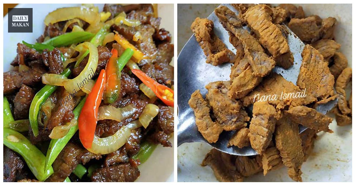 cara rahsia goreng daging kunyit