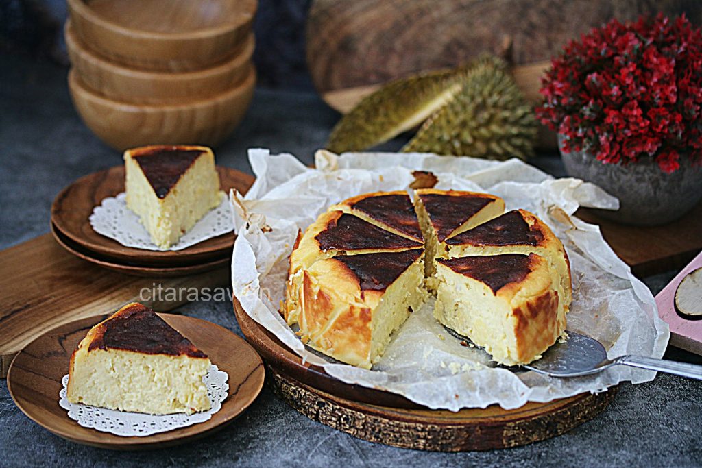 Kek keju bakar durian