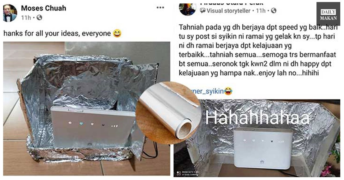 aluminium foil mampu lajukan internet