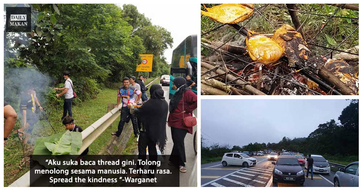 terkandas banjir lelaki bakar ikan