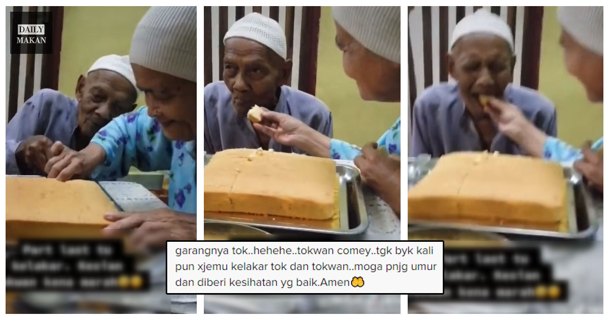 atuk nenek potong kek