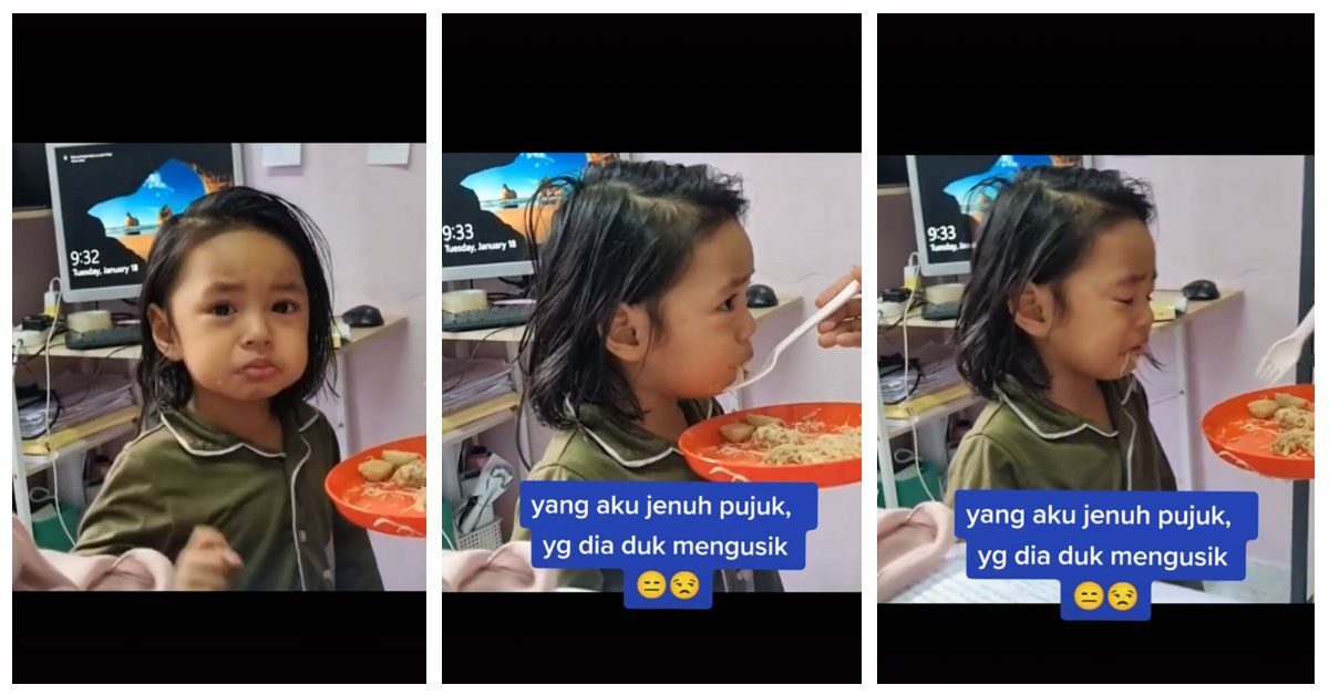 adik ini tetap makan