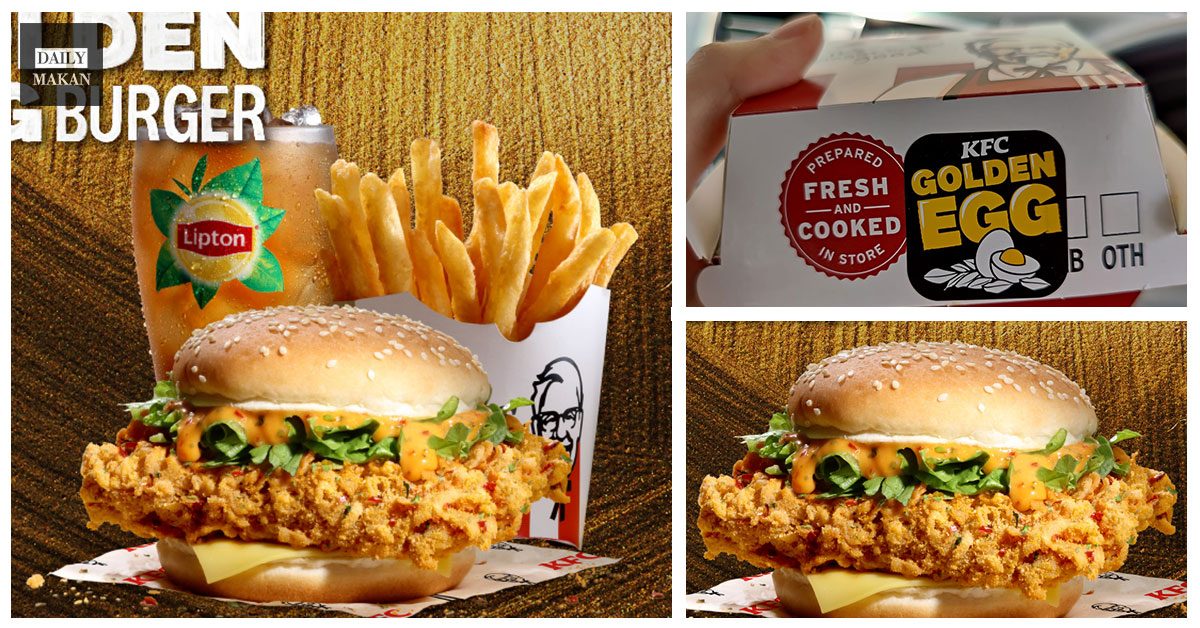 Golden egg burger KFC