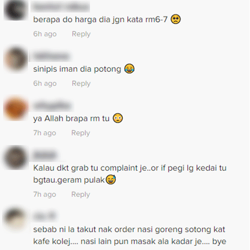 kecewa dengan nasi goreng sotong