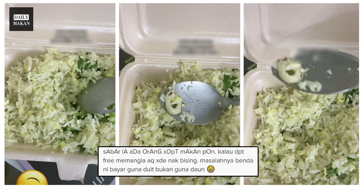 kecewa dengan nasi goreng sotong