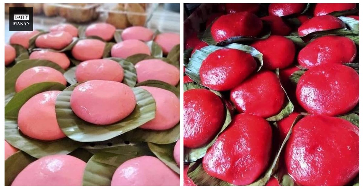 Kuih Pulut Merah Inti Kacang