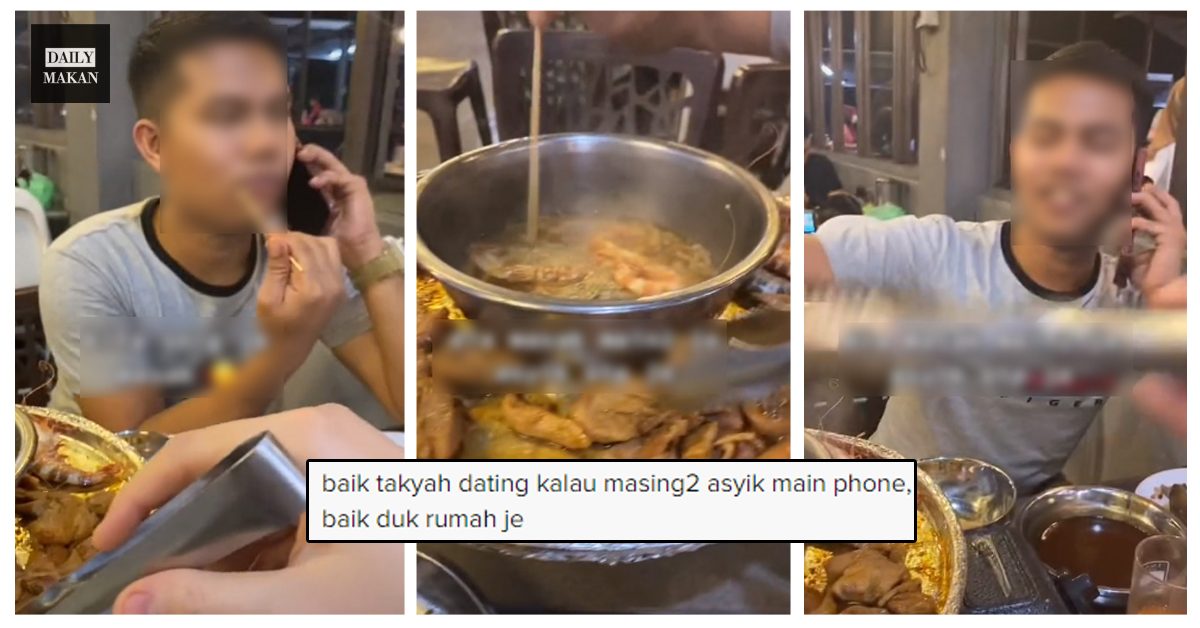 SUAMI ASYIK SEMBANG DENGAN HANDPHONE