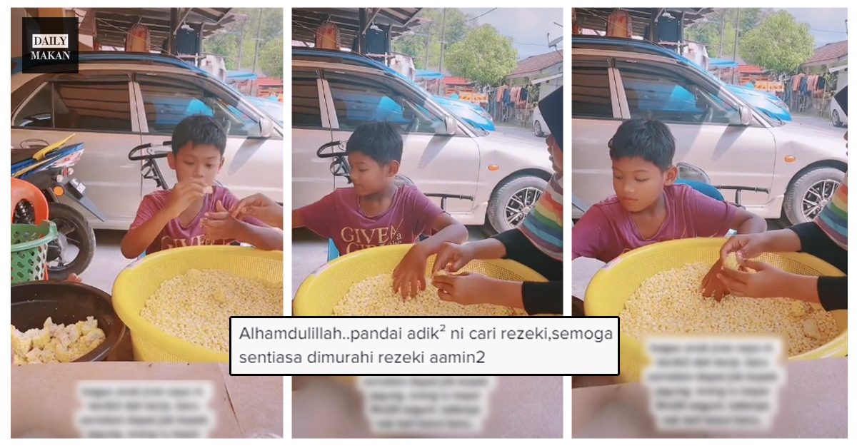 kerja kupas jagung