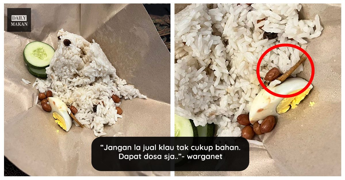 nasi lemak ikan bilis seekor