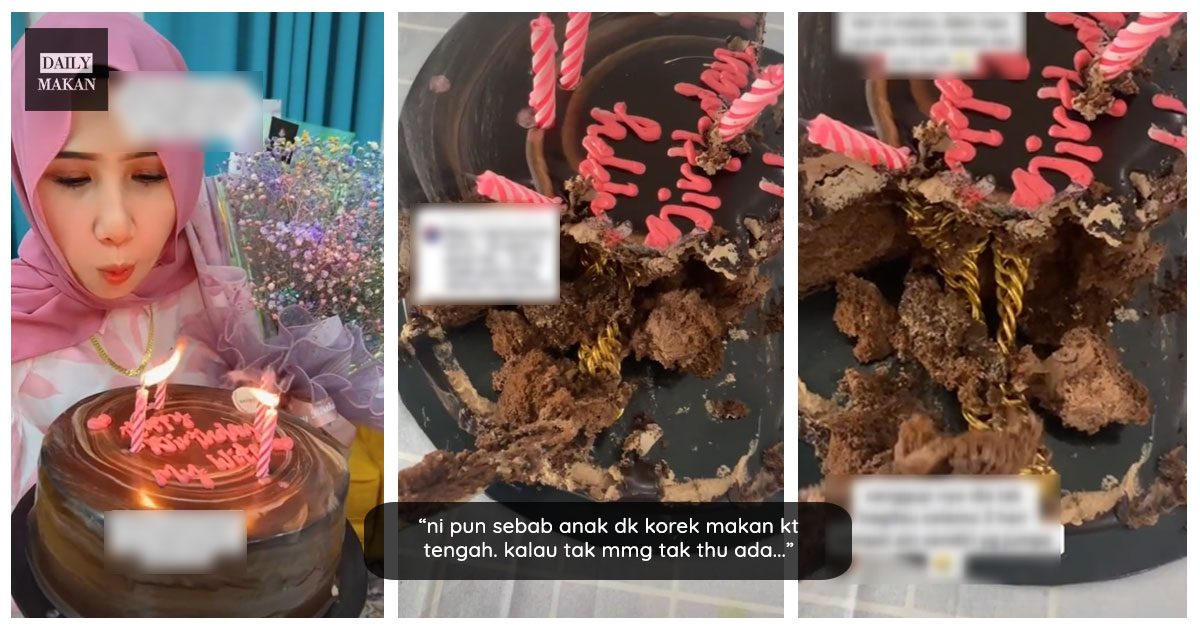 wanita temui sesuatu dalam kek