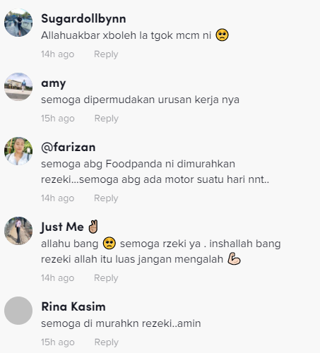 jumpa abang foodpanda yang berjalan kaki