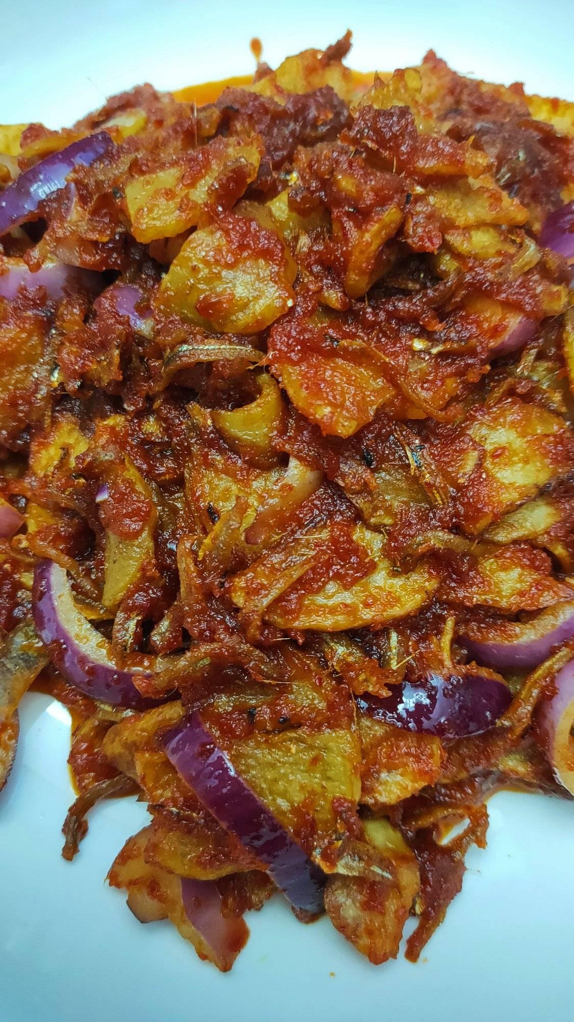 Sambal Kentang Ikan Bilis