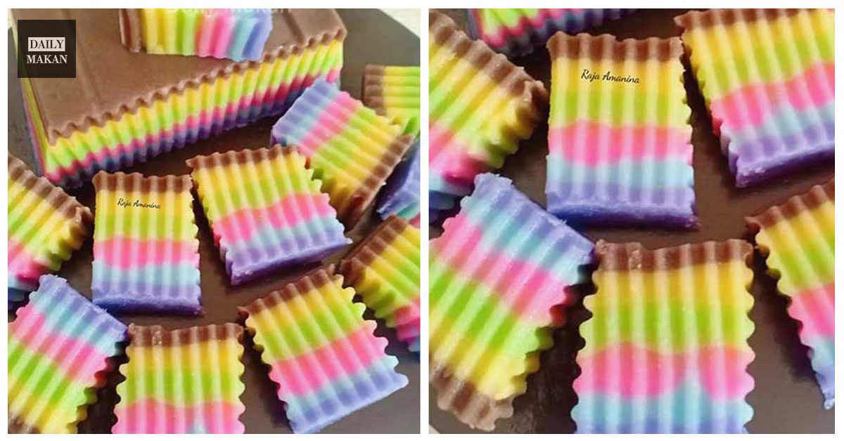 resepi kuih lapis pelangi