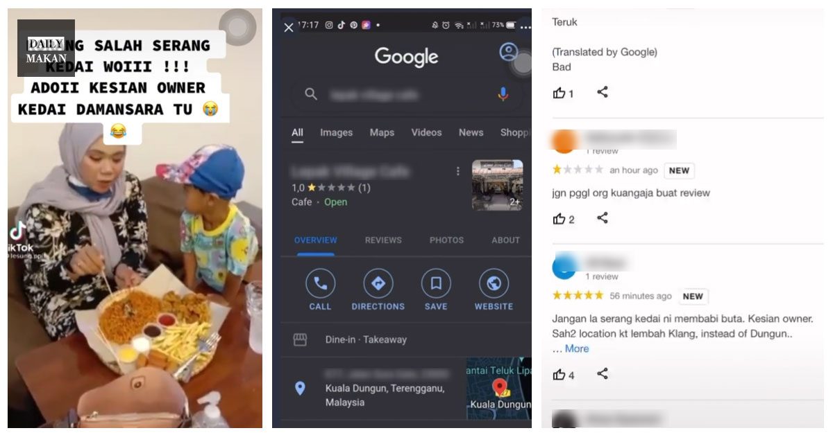 kedai makan diserang netizen