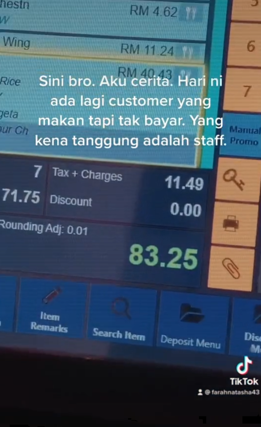 pelanggan tak bayar