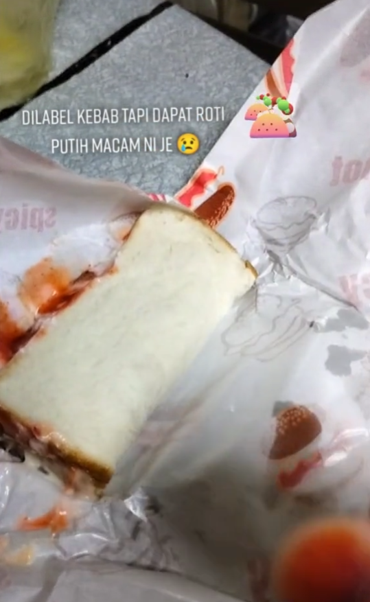 beli kebab tapi dapat roti putih